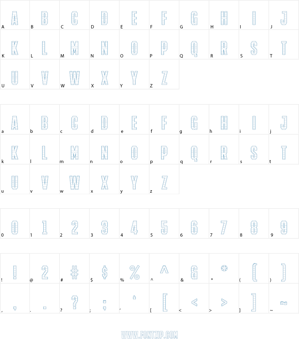 IRON MAN OF WAR Font Character